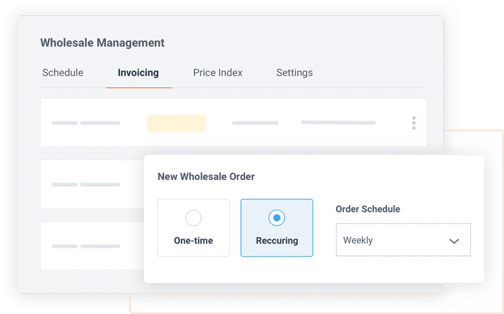 Screenshot: wholesale order management for bakery