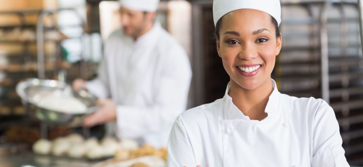 woman in a bakery